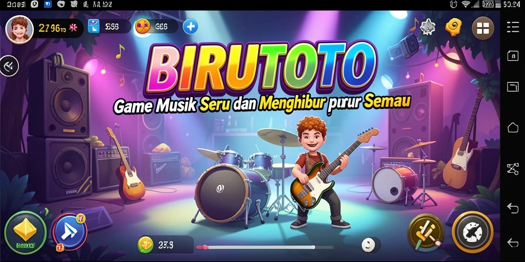 Tampilan gameplay seru dalam aplikasi BIRUTOTO.