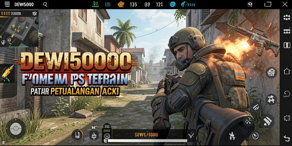 Screenshot gameplay DEWI5000 yang menampilkan pertempuran intens.