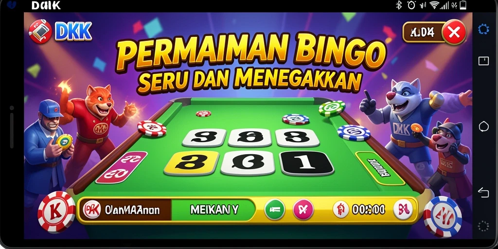 Tampilan gameplay DKK yang seru dalam permainan Bingo.