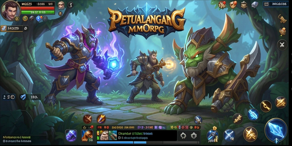 Screenshot gameplay MG525 menampilkan aksi seru dalam dunia MMORPG.