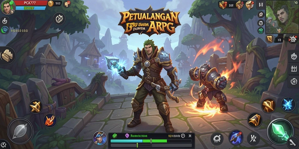 Menampilkan aksi seru dalam gameplay ARPG PCX777.
