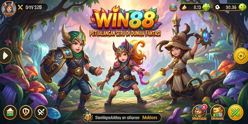 Tampilan gameplay <strong>WIN88</strong> yang seru dan menarik saat menjelajahi dunia fantasi.